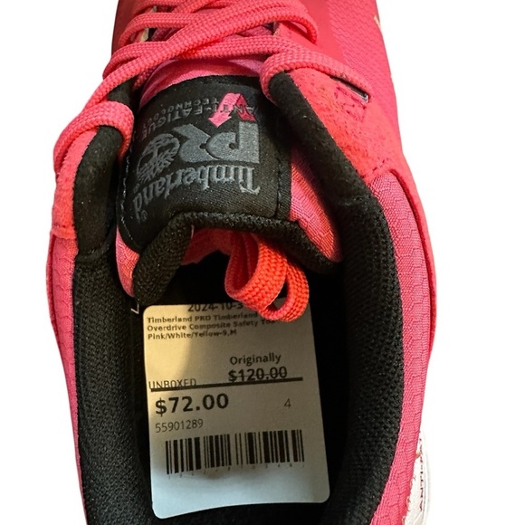 NWB Women’s Timberland Size 9 Composite Safety Toe Anti Fatigue Sneakers pink main image 6